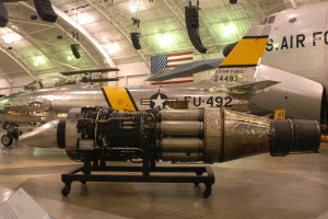DAYTON, Ohio -- General Electric J-47-27 jet engine at the National Museum of the United States Air Force. (U.S. Air Force photo)