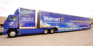 Walmart Canada's latest transportation innovation, a 60-foot supercube trailer allows the retailer to ship up to 30% more product than a standard 53-foot trailer. (CNW Group/Walmart Canada)